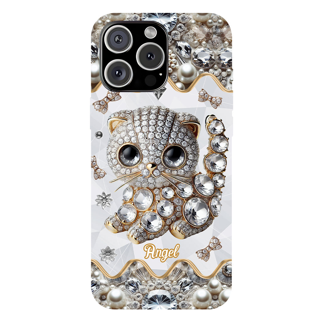 Coque de téléphone personnalisée avec motif chat Scottish Fold - J'adore le Scottish Fold