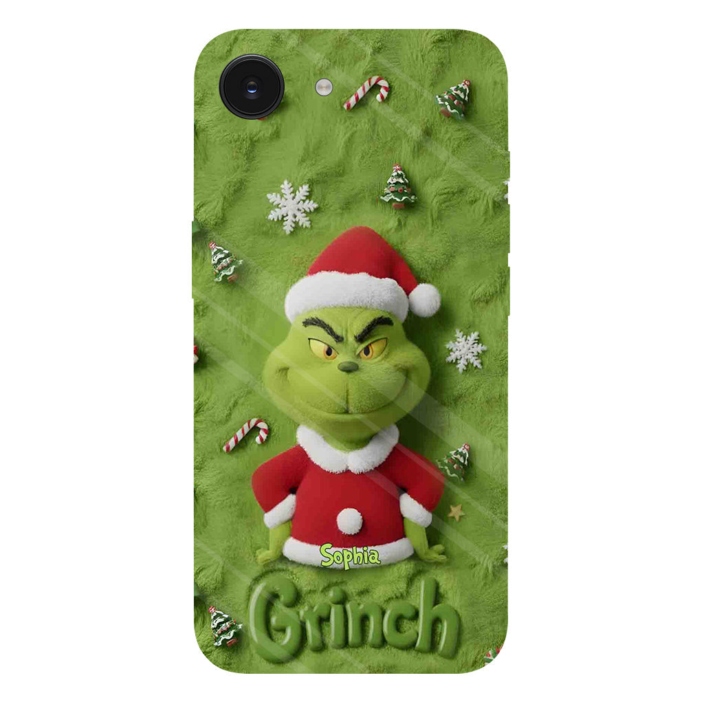 Joyeux Grinchmas - Coque de téléphone personnalisée avec imprimé intégral « Étole de Noël »